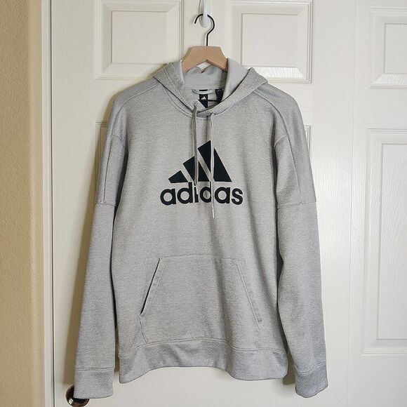 Men's Adidas pullover logo hoodie sz M - Picture 1 of 7